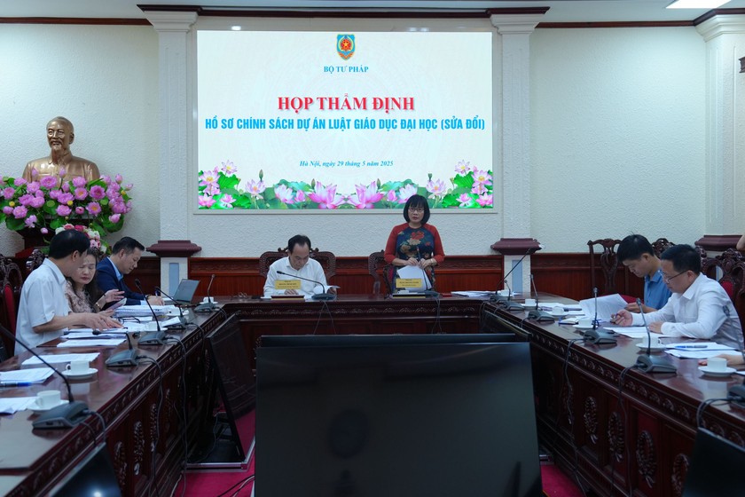 Bộ Tư pháp thẩm định hồ sơ chính sách dự án Luật Giáo dục đại học (sửa đổi)
